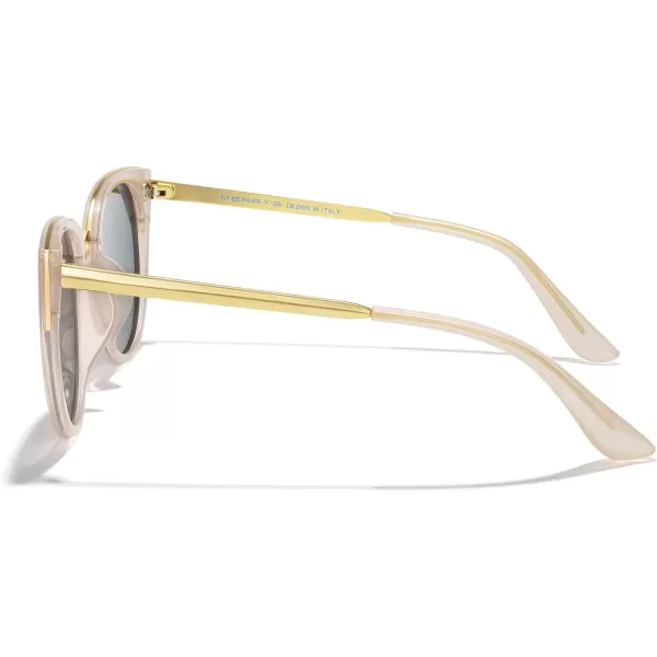 MERRYS Girls Cat Eye Sunglasses for kids Children Polarized Sunglasses S7001Tra Pink FrameGold MetalPink Mirror Lens