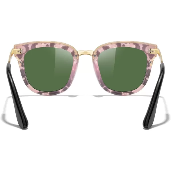 MERRYS Girls Cat Eye Sunglasses for kids Children Polarized Sunglasses S7001Zpattern FrameGold MetalPurple Mirror Lens