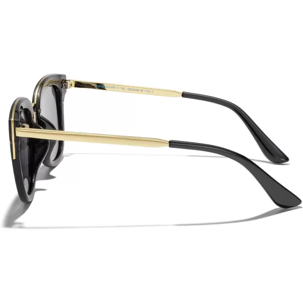 MERRYS Girls Cat Eye Sunglasses for kids Children Polarized Sunglasses S7001Zpattern FrameGold MetalSilver Mirror Lens