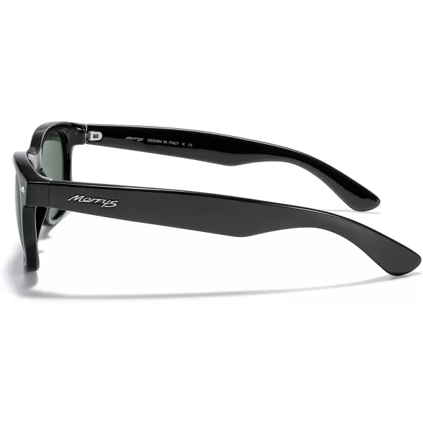 MERRYS Polarized Unisex Shades Sunglasses for Men and Women Vintage Polarized Sun Glasses Mirror LensBlack FrameG15 Lens