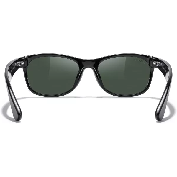 MERRYS Polarized Unisex Shades Sunglasses for Men and Women Vintage Polarized Sun Glasses Mirror LensBlack FrameG15 Lens