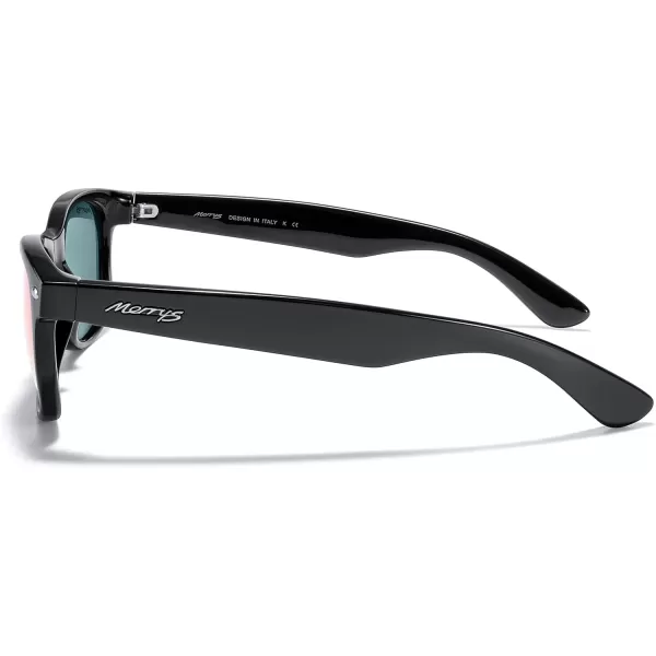 MERRYS Polarized Unisex Shades Sunglasses for Men and Women Vintage Polarized Sun Glasses Mirror LensBlack FramePink Mirror Lens