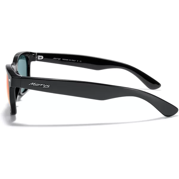MERRYS Polarized Unisex Shades Sunglasses for Men and Women Vintage Polarized Sun Glasses Mirror LensBlack FrameRed Mirror Lens