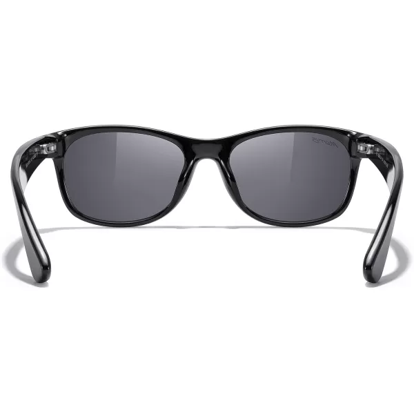 MERRYS Polarized Unisex Shades Sunglasses for Men and Women Vintage Polarized Sun Glasses Mirror LensBlack FrameSilver Mirror Lens