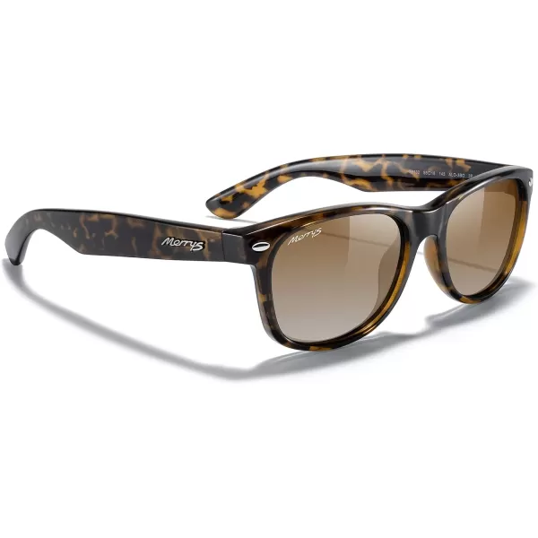 MERRYS Polarized Unisex Shades Sunglasses for Men and Women Vintage Polarized Sun Glasses Mirror LensLeopard FrameBrown Gradient Lens