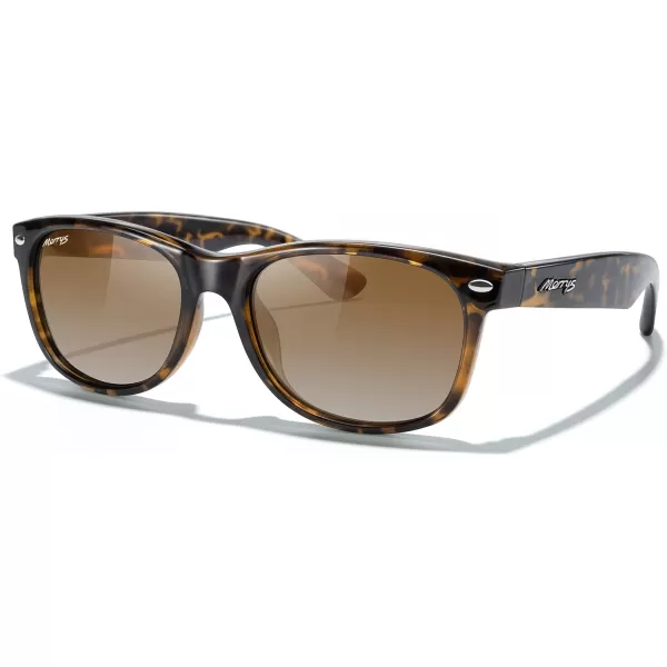 MERRYS Polarized Unisex Shades Sunglasses for Men and Women Vintage Polarized Sun Glasses Mirror LensLeopard FrameBrown Gradient Lens