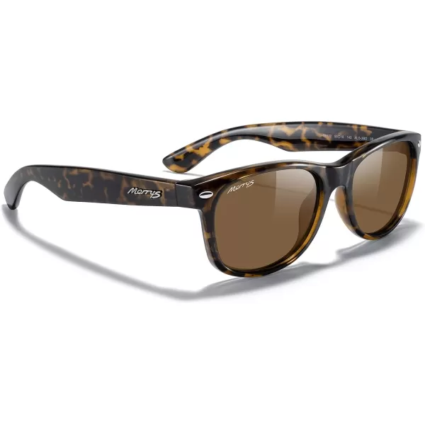 MERRYS Polarized Unisex Shades Sunglasses for Men and Women Vintage Polarized Sun Glasses Mirror LensLeopard FrameBrown Lens