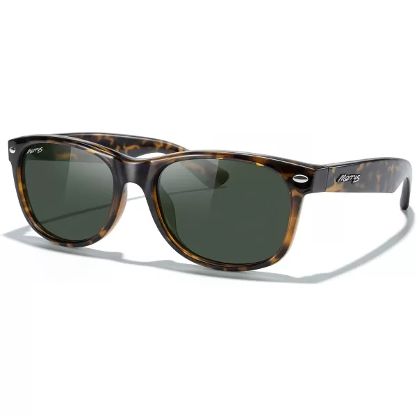 MERRYS Polarized Unisex Shades Sunglasses for Men and Women Vintage Polarized Sun Glasses Mirror LensLeopard FrameG15 Lens