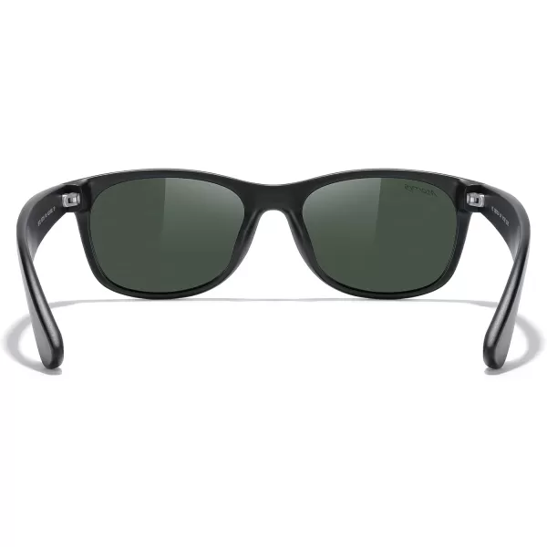 MERRYS Polarized Unisex Shades Sunglasses for Men and Women Vintage Polarized Sun Glasses Mirror LensMatte Black FrameG15 Lens