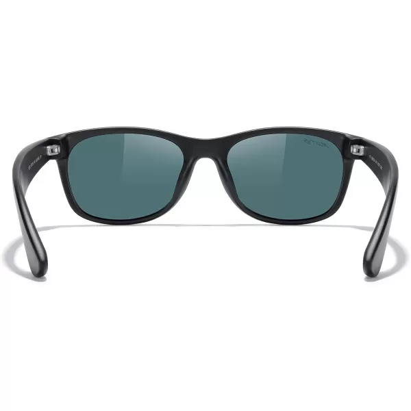 MERRYS Polarized Unisex Shades Sunglasses for Men and Women Vintage Polarized Sun Glasses Mirror LensMatte Black FrameRed Mirror Lens