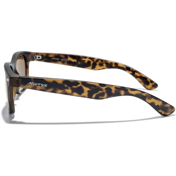MERRYS Polarized Unisex Shades Sunglasses for Men and Women Vintage Polarized Sun Glasses Mirror LensMatte Leopard FrameBrown Gradient Lens