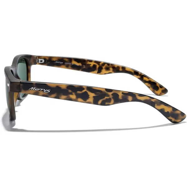 MERRYS Polarized Unisex Shades Sunglasses for Men and Women Vintage Polarized Sun Glasses Mirror LensMatte Leopard FrameG15 Lens
