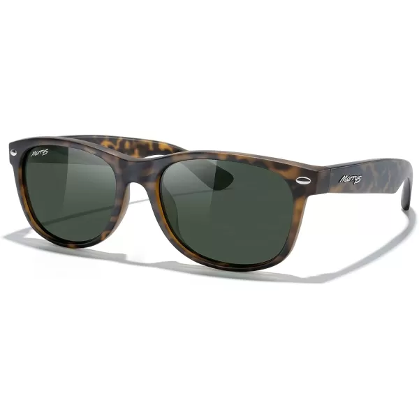 MERRYS Polarized Unisex Shades Sunglasses for Men and Women Vintage Polarized Sun Glasses Mirror LensMatte Leopard FrameG15 Lens