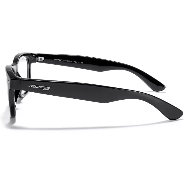 MERRYS Polarized Unisex Shades Sunglasses for Men and Women Vintage Polarized Sun Glasses Mirror LensZblack FrameAntiblue Light Lens