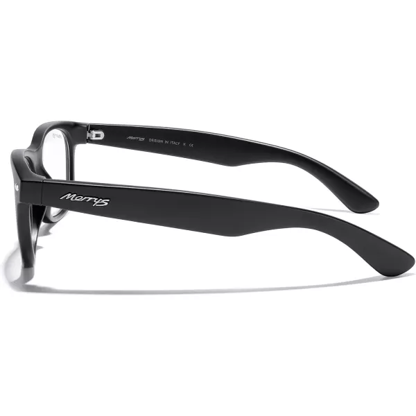MERRYS Polarized Unisex Shades Sunglasses for Men and Women Vintage Polarized Sun Glasses Mirror LensZmatte Black FrameAntiblue Light Lens