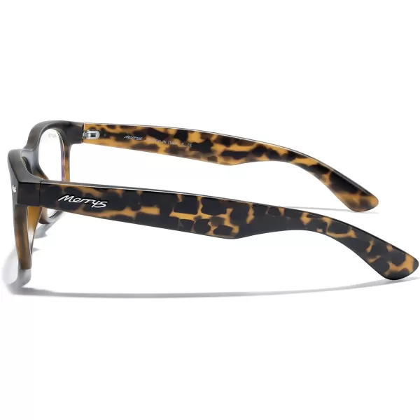 MERRYS Polarized Unisex Shades Sunglasses for Men and Women Vintage Polarized Sun Glasses Mirror LensZmatte Leopard FrameAntiblue Light Lens