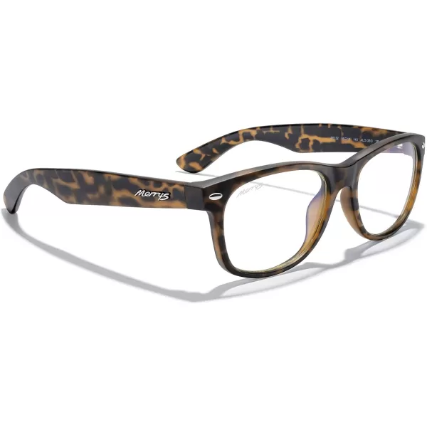 MERRYS Polarized Unisex Shades Sunglasses for Men and Women Vintage Polarized Sun Glasses Mirror LensZmatte Leopard FrameAntiblue Light Lens
