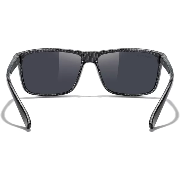 MERRYS Rectangular Polarized Sports Sunglasses for Men Women Cycling Driving Fishing UV400 Protection S8225Limited Black FrameGray MetalBlack Lens