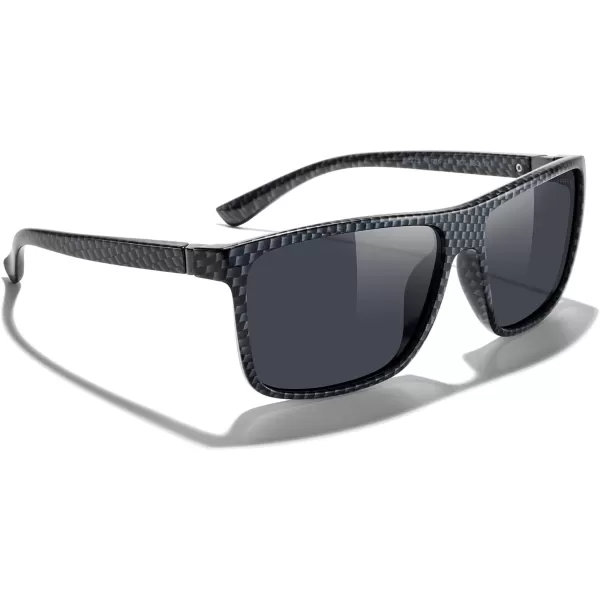 MERRYS Rectangular Polarized Sports Sunglasses for Men Women Cycling Driving Fishing UV400 Protection S8225Limited Black FrameGray MetalBlack Lens