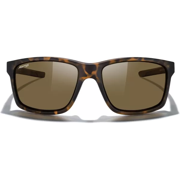 MERRYS Sports Polarized Sunglasses For Men Women Cycling Running Driving Golf Fishing UV400 Protection S9266Leopard FrameBrown Polarized Lens