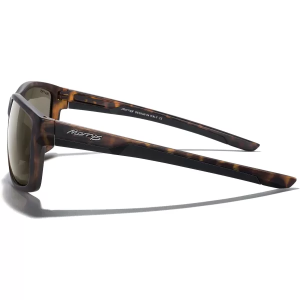 MERRYS Sports Polarized Sunglasses For Men Women Cycling Running Driving Golf Fishing UV400 Protection S9266Leopard FrameBrown Polarized Lens