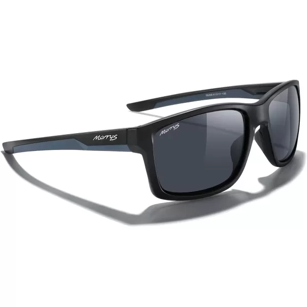 MERRYS Sports Polarized Sunglasses For Men Women Cycling Running Driving Golf Fishing UV400 Protection S9266Matte Black FrameBlack Polarized LensBlackgray Temples