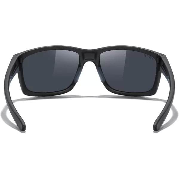 MERRYS Sports Polarized Sunglasses For Men Women Cycling Running Driving Golf Fishing UV400 Protection S9266Matte Black FrameBlack Polarized LensBlackgray Temples
