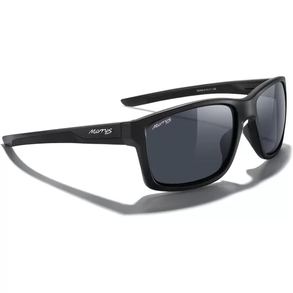 MERRYS Sports Polarized Sunglasses For Men Women Cycling Running Driving Golf Fishing UV400 Protection S9266Matte Black FrameBlack Polarized LensBlack Temples