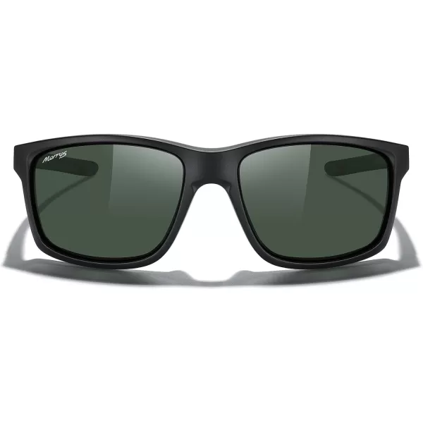 MERRYS Sports Polarized Sunglasses For Men Women Cycling Running Driving Golf Fishing UV400 Protection S9266Matte Black FrameG15 Polarized Lens
