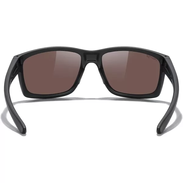 MERRYS Sports Polarized Sunglasses For Men Women Cycling Running Driving Golf Fishing UV400 Protection S9266Matte Black FrameSky Blue Mirror Polarized Lens