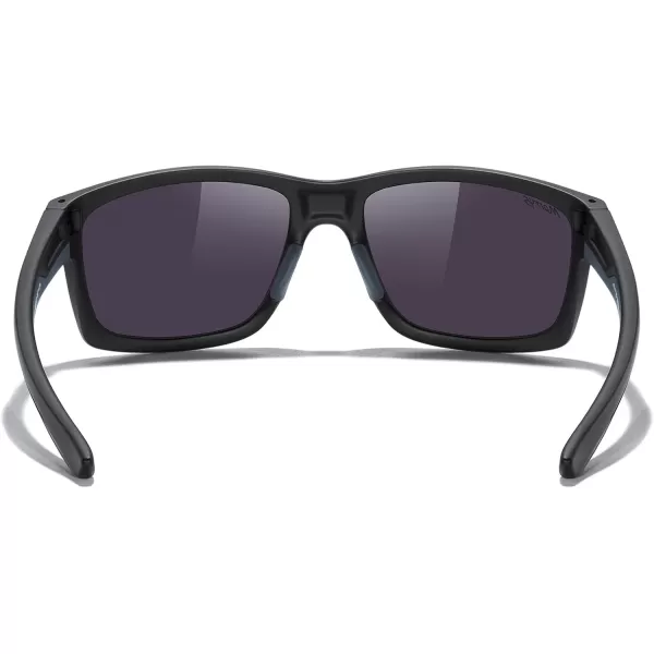 MERRYS Sports Polarized Sunglasses For Men Women Cycling Running Driving Golf Fishing UV400 Protection S9266Matte Black FrameViolet Polarized Lens