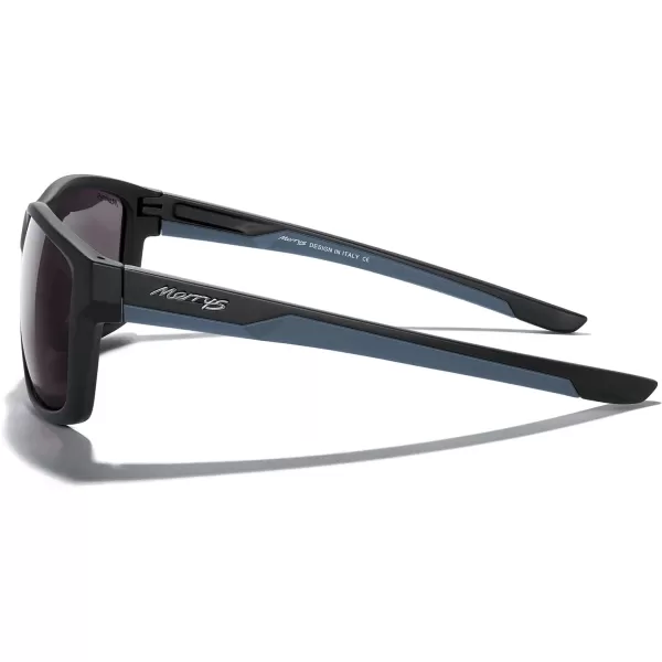 MERRYS Sports Polarized Sunglasses For Men Women Cycling Running Driving Golf Fishing UV400 Protection S9266Matte Black FrameViolet Polarized Lens