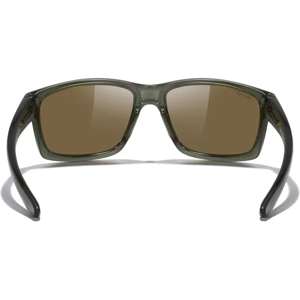 MERRYS Sports Polarized Sunglasses For Men Women Cycling Running Driving Golf Fishing UV400 Protection S9266Tra Green FrameBrown Polarized Lens