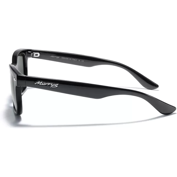 MERRYS Unisex Kids Polarized Sunglasses for kids Children Polarized Retro Sunglasses Age 312Black FrameG15 Lens