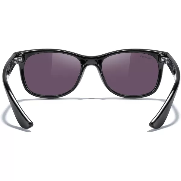 MERRYS Unisex Kids Polarized Sunglasses for kids Children Polarized Retro Sunglasses Age 312Black FrameGreen Mirror Lens