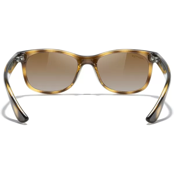 MERRYS Unisex Kids Polarized Sunglasses for kids Children Polarized Retro Sunglasses Age 312Leopard FrameBrown Gradient Lens