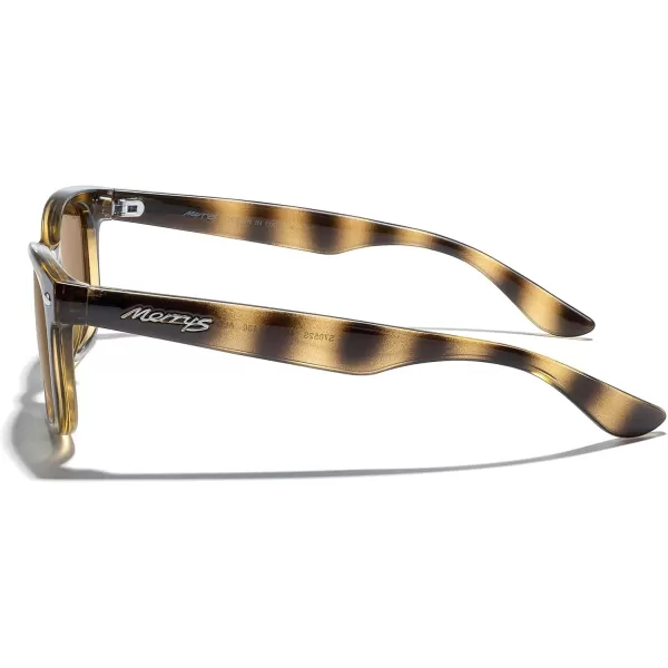 MERRYS Unisex Kids Polarized Sunglasses for kids Children Polarized Retro Sunglasses Age 312Leopard FrameBrown Lens