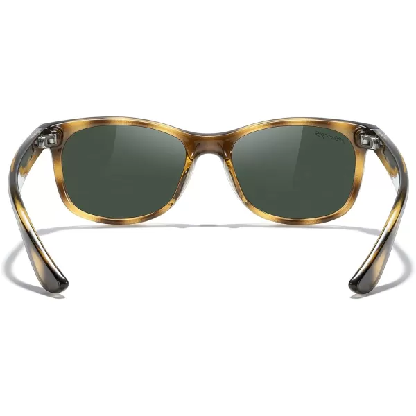 MERRYS Unisex Kids Polarized Sunglasses for kids Children Polarized Retro Sunglasses Age 312Leopard FrameG15 Lens