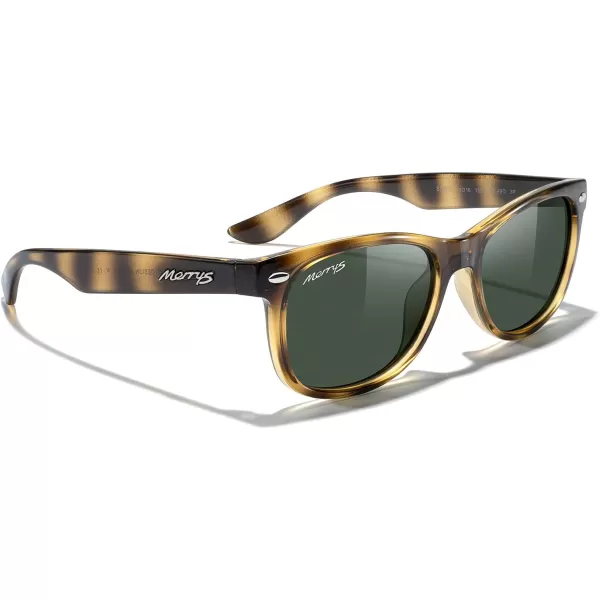 MERRYS Unisex Kids Polarized Sunglasses for kids Children Polarized Retro Sunglasses Age 312Leopard FrameG15 Lens