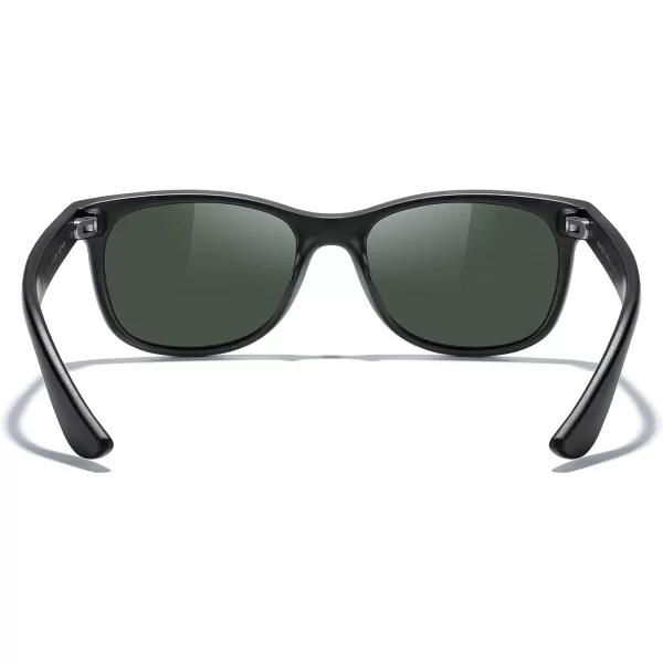 MERRYS Unisex Kids Polarized Sunglasses for kids Children Polarized Retro Sunglasses Age 312Matte Black FrameG15 Lens