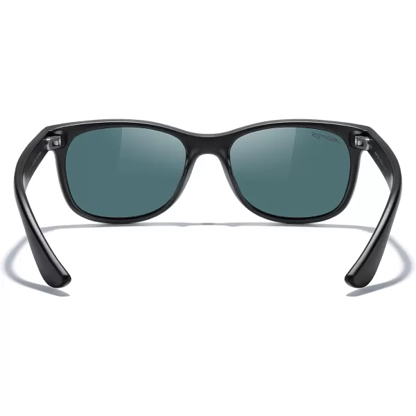 MERRYS Unisex Kids Polarized Sunglasses for kids Children Polarized Retro Sunglasses Age 312Matte Black FrameRed Mirror Lens