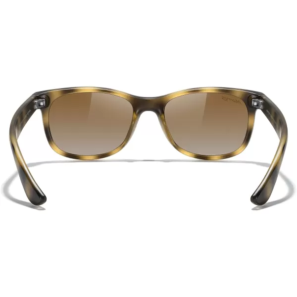 MERRYS Unisex Kids Polarized Sunglasses for kids Children Polarized Retro Sunglasses Age 312Matte Leopard FrameBrown Gradient Lens