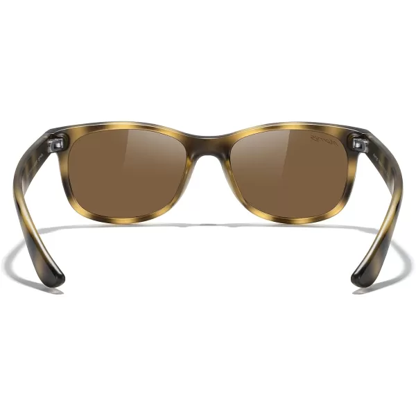 MERRYS Unisex Kids Polarized Sunglasses for kids Children Polarized Retro Sunglasses Age 312Matte Leopard FrameBrown Lens
