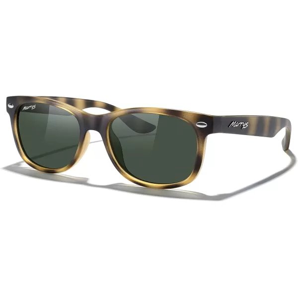MERRYS Unisex Kids Polarized Sunglasses for kids Children Polarized Retro Sunglasses Age 312Matte Leopard FrameG15 Lens