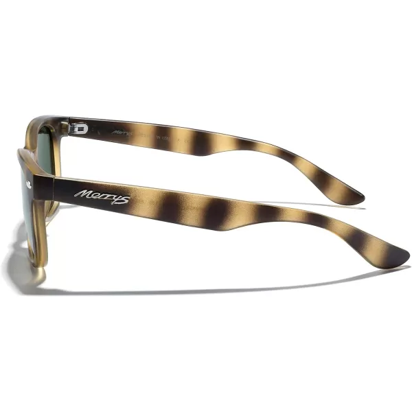 MERRYS Unisex Kids Polarized Sunglasses for kids Children Polarized Retro Sunglasses Age 312Matte Leopard FrameG15 Lens