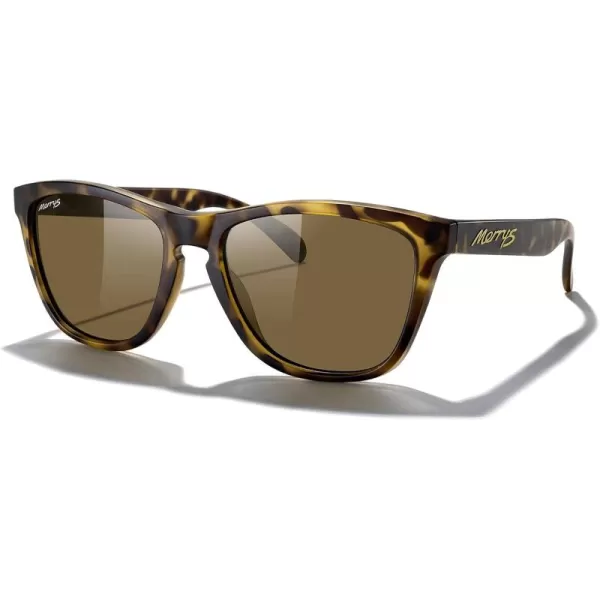 MERRYS Classic Square Polarized Sunglasses For Men Women Fashion Trend Sports Sunglasses S9013Matte Leopard FrameBrown Polarized Lens