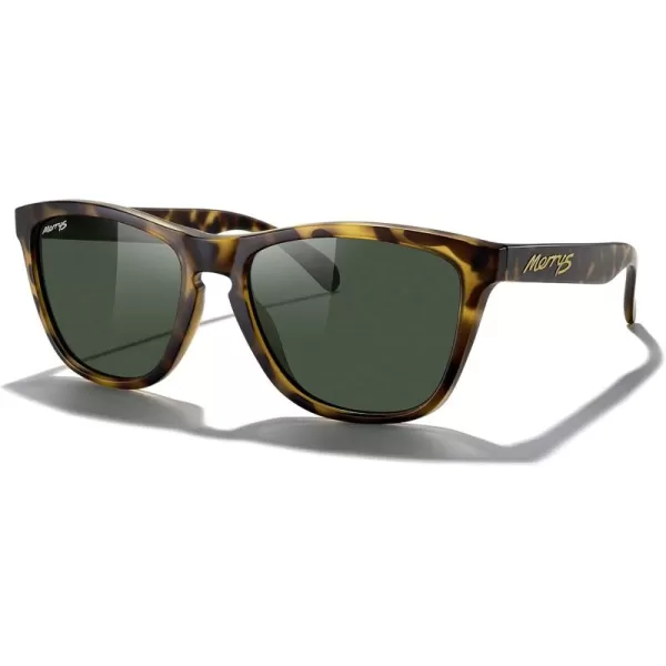 MERRYS Classic Square Polarized Sunglasses For Men Women Fashion Trend Sports Sunglasses S9013Matte Leopard FrameGreen Polarized Lens