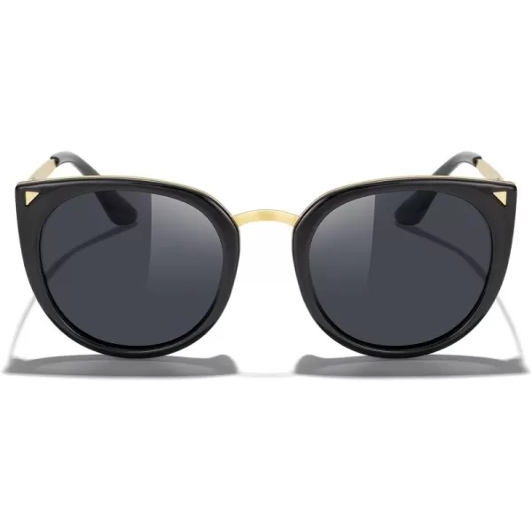 MERRYS Girls Cat Eye Sunglasses for kids Children Polarized Sunglasses S7001Black FrameGold MetalBlack Lens