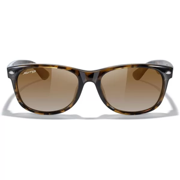 MERRYS Polarized Unisex Shades Sunglasses for Men and Women Vintage Polarized Sun Glasses Mirror LensLeopard FrameBrown Gradient Lens