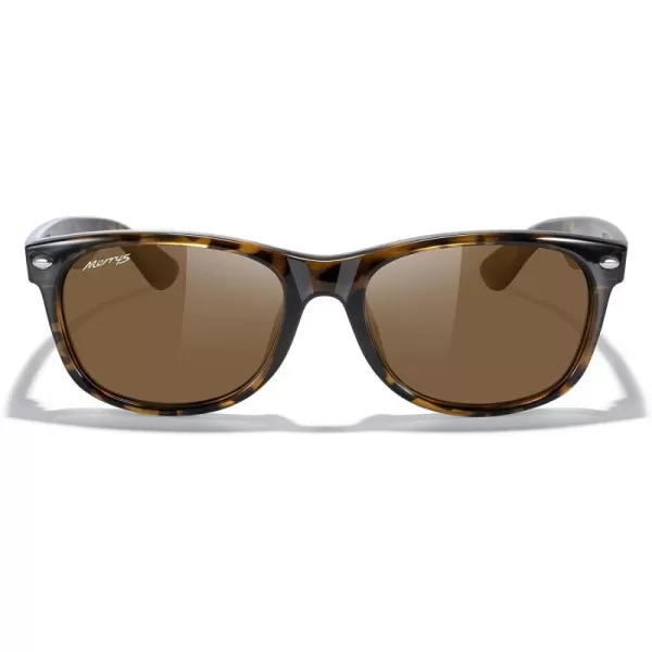 MERRYS Polarized Unisex Shades Sunglasses for Men and Women Vintage Polarized Sun Glasses Mirror LensLeopard FrameBrown Lens